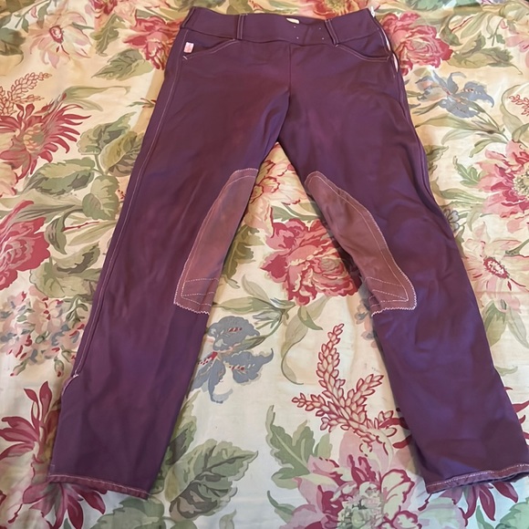 THE TAILORED SPORTMAN English Riding Pant Size 24 Equestrian Flat Front Leather - Picture 3 of 16